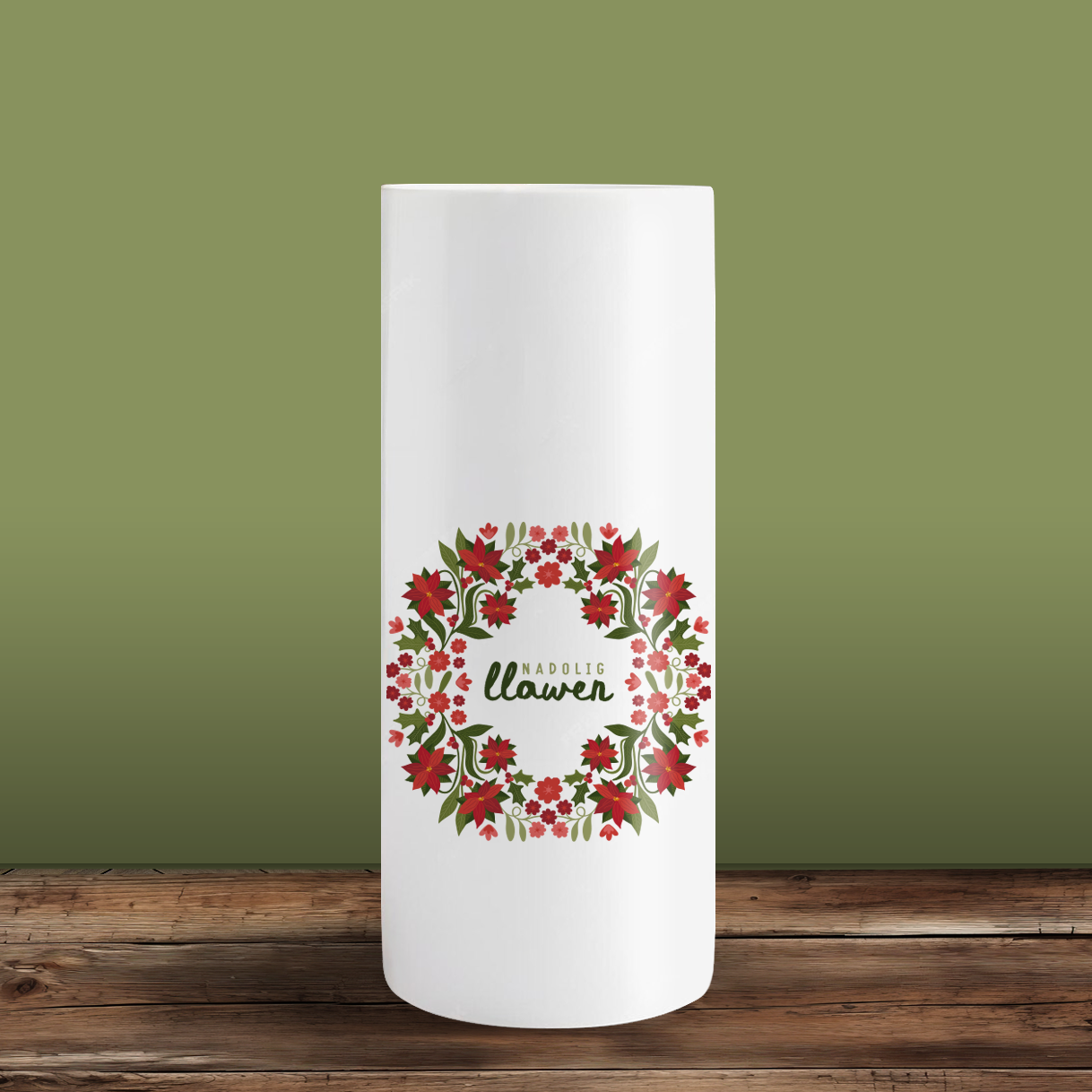 Berry Wreath Tall Vase