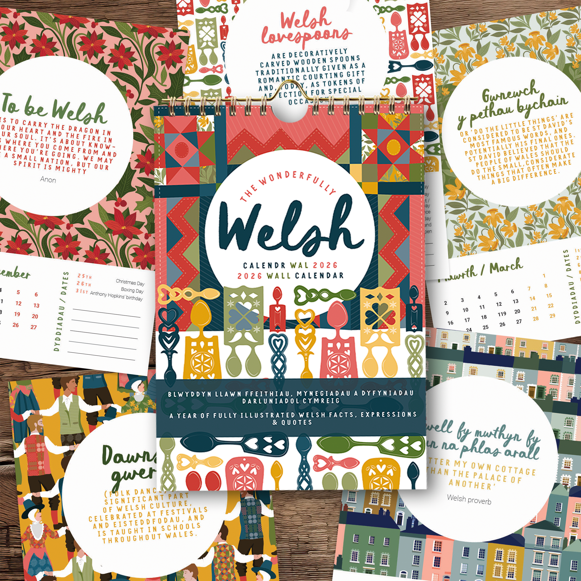 Desk and Wall Calendar / Calendrau Desg & Wal 2026