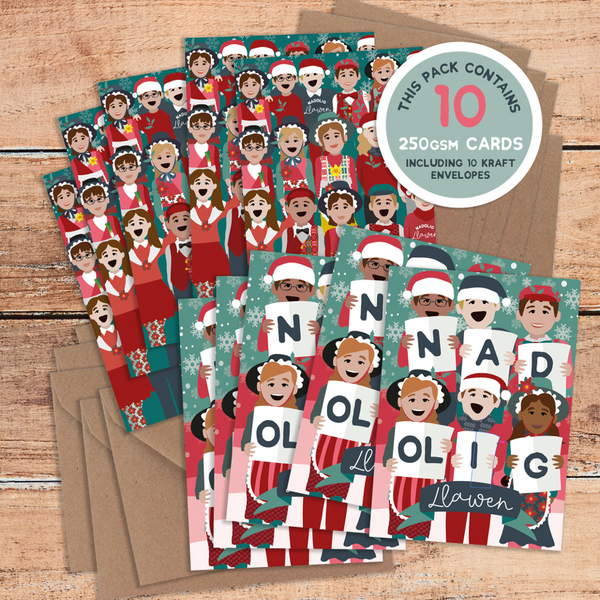 Choir Nadolig Luxury A7 Card Pack
