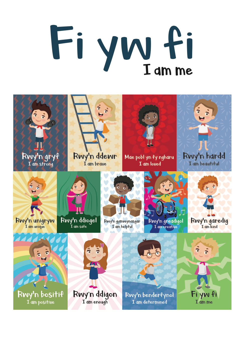 Fi yw fi / I am me A2 Affirmation Print