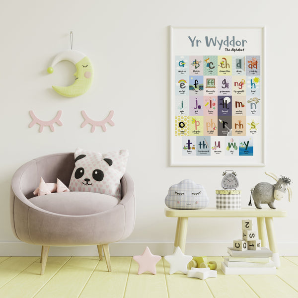 A2 Yr Wyddor // The Alphabet Print for Children's Bedroom or Playroom