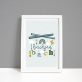 Bachgen Bach A4 Art Print (Framed or Unframed)