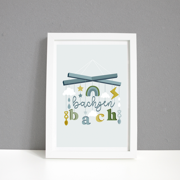 Bachgen Bach A4 Art Print (Framed or Unframed)