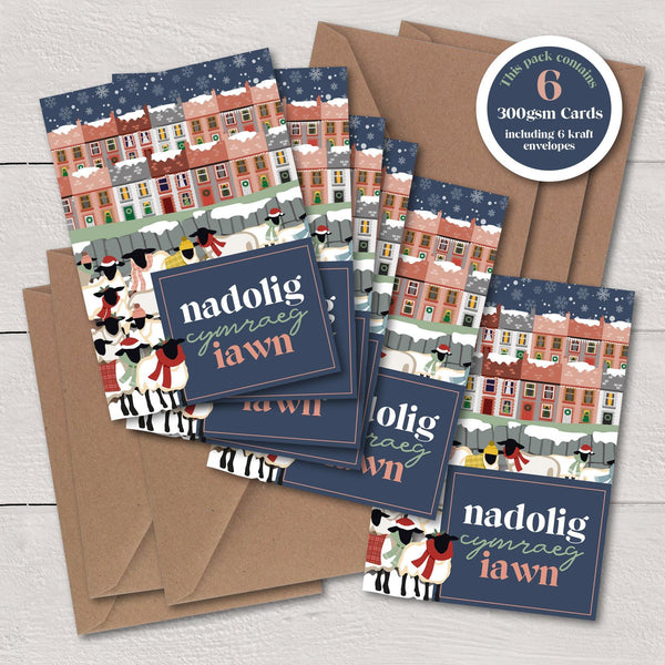 Nadolig Cymraeg Iawn / A Very Welsh Christmas - A6 Luxury Card Pack - Max Rocks