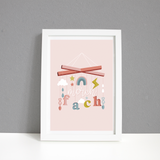 Merch Fach A4 Art Print (Framed or Unframed)