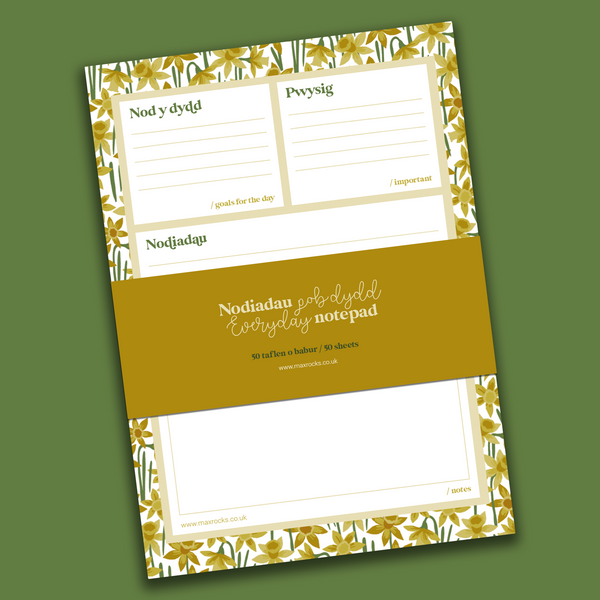 Nodiadau Pob Dydd / Everyday Notepad