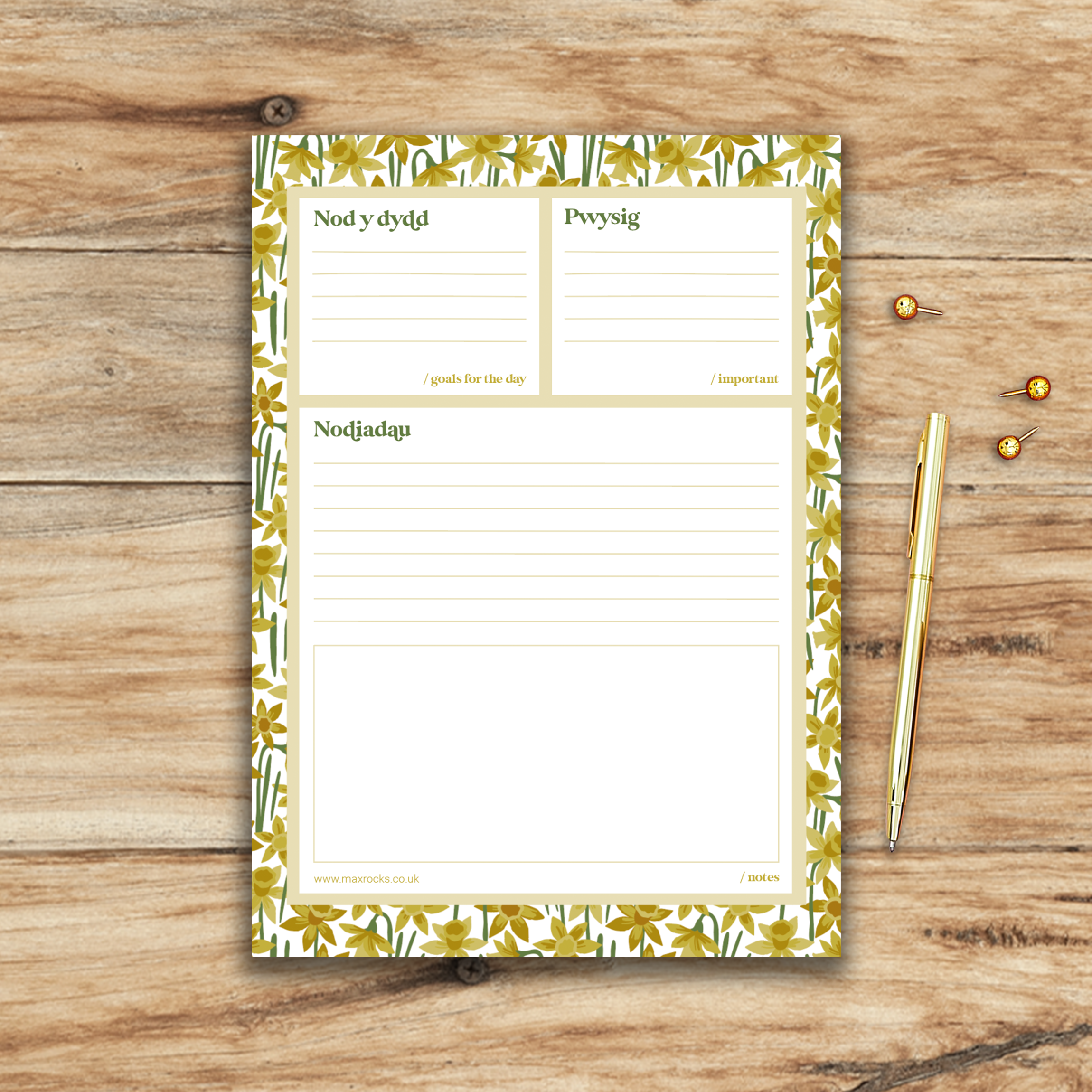 Nodiadau Pob Dydd / Everyday Notepad