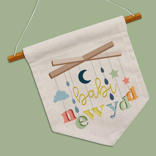 Babi Newydd Pennant Flag