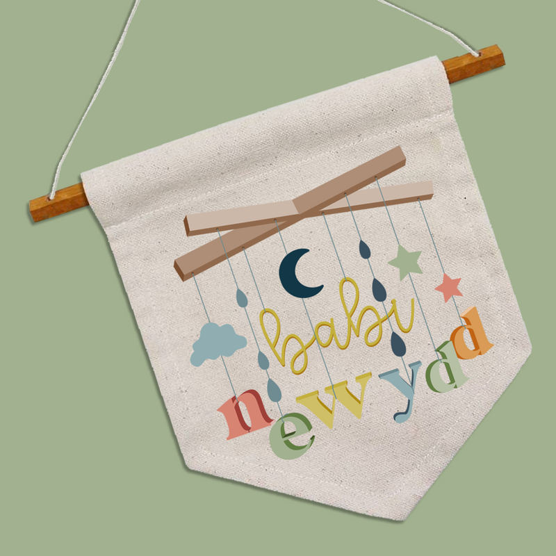 Babi Newydd Pennant Flag