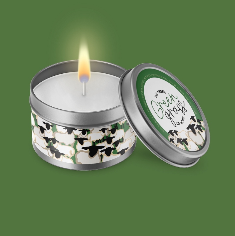 The Green GREEN GRASS of Home Candle