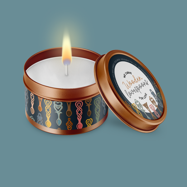 We carve WOODEN LOVESPOONS for love Candle