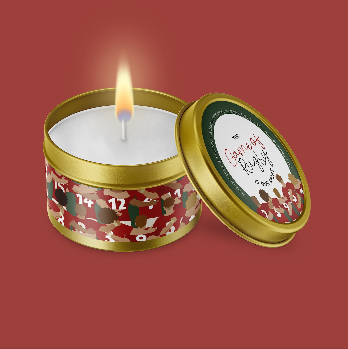The GAME OF RUGBY is our sport Candle