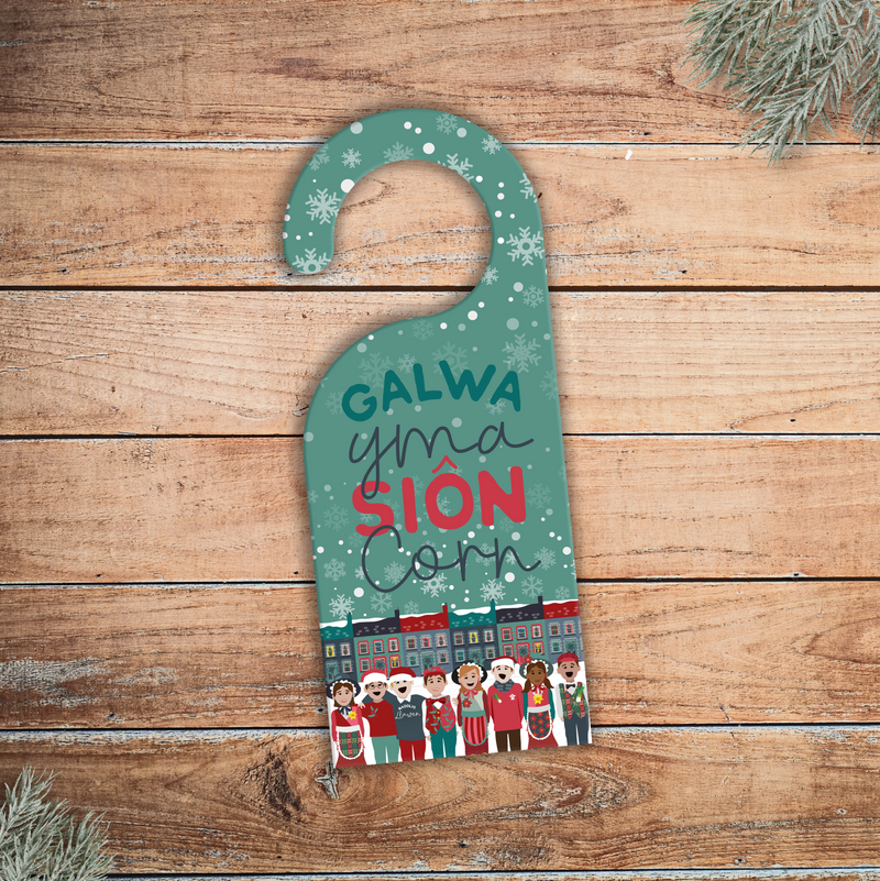 Door Hanger / Galwa yma Siôn Corn / Santa Stop here Door Hanger