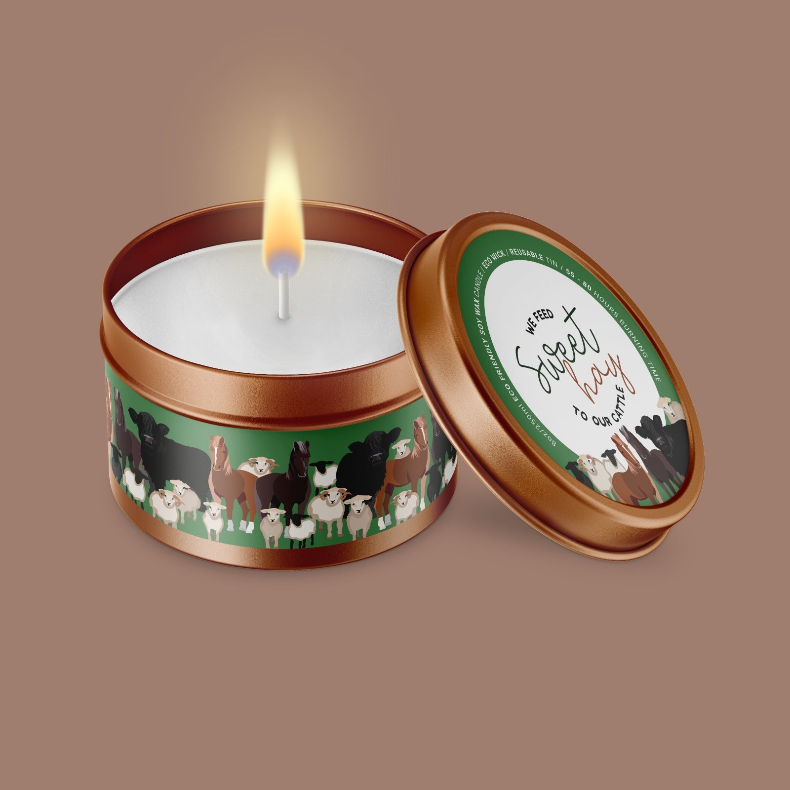 We feed SWEET HAY to our cattle Candle